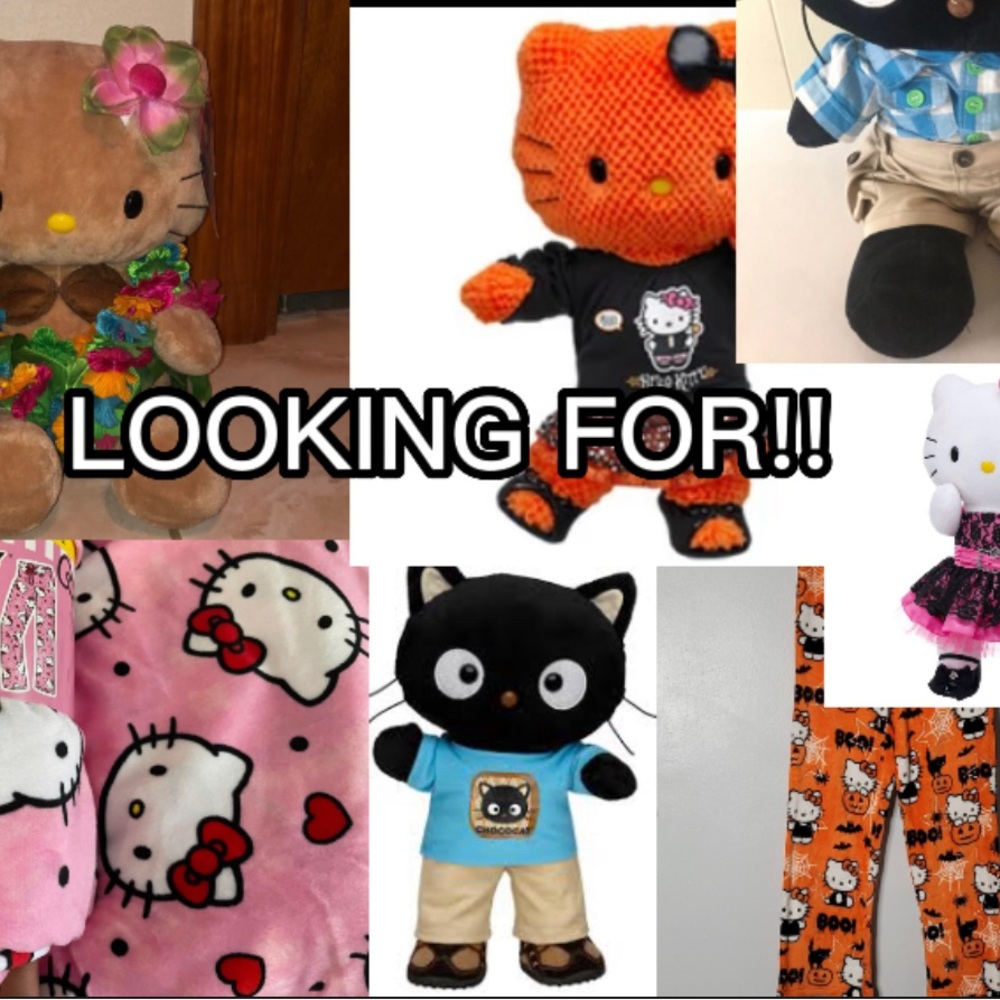 ISO sanrio hello kitty build a bear and pajama pants